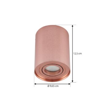 Stropné bodové svietidlo Arcchio Jolina, okrúhle, medené, 13 cm, kov