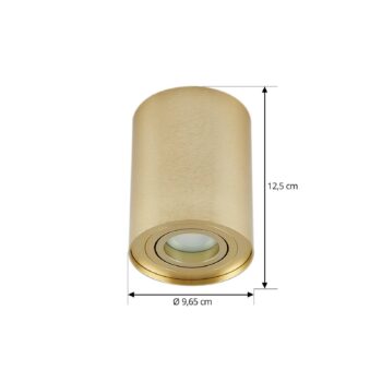 Stropné bodové svietidlo Arcchio Jolina, okrúhle, zlaté, 13 cm, kov