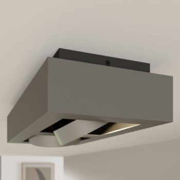 Stropné bodové svietidlo Arcchio Ronka, 34 cm, 2 svetlá, sivé, GU10