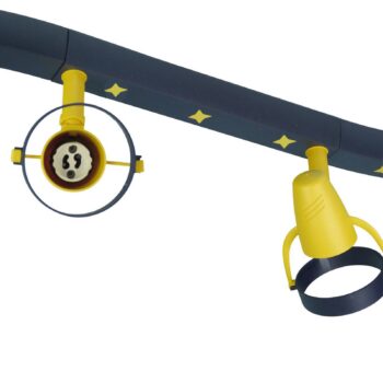 Stropné bodové svietidlo Joan, modro-žlté, 70 cm, plast, 4 x GU10