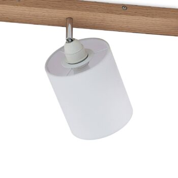 Stropné bodové svietidlo Lindby Imarin, 56 cm, 3-svetelné, biele, drevo