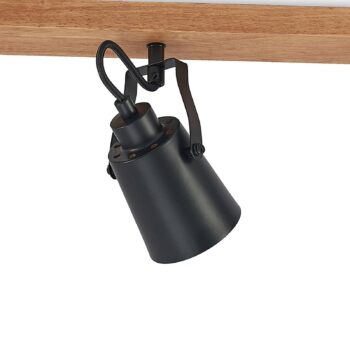 Stropné bodové svietidlo Lindby Kimban, 5 svetiel, 106 cm, drevo, kov