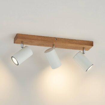 Stropné bodové svietidlo Lindby Maniva, 44 cm, 3 svetlá, biele, GU10