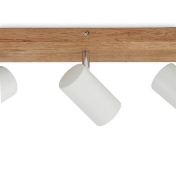 Stropné bodové svietidlo Lindby Maniva, 44 cm, 3 svetlá, biele, GU10