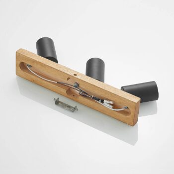 Stropné bodové svietidlo Lindby Maniva, 44 cm, 3 svetlá, čierne, GU10