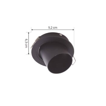 Stropné bodové svietidlo Lindby Thorid, Ø 9 cm, čierne, kov, GU10