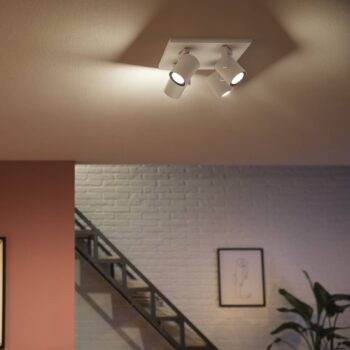 Stropné bodové svietidlo Philips Hue LED Argenta, biele, 4 svetlá RGB CCT
