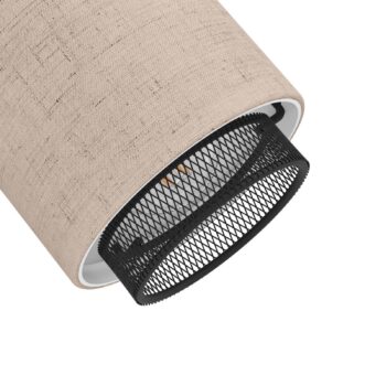 Stropné bodové svietidlo Rosley, dĺžka 75 cm, čierne/prírodné, 4 svetlá,