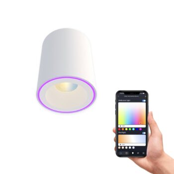 Stropné reflektory Calex Smart Halo Spot LED, biele