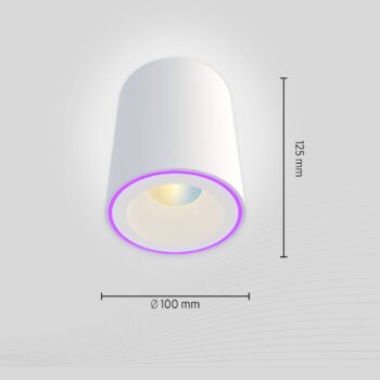 Stropné reflektory Calex Smart Halo Spot LED, biele