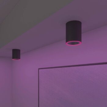 Stropné reflektory Calex Smart Halo Spot LED, čierne