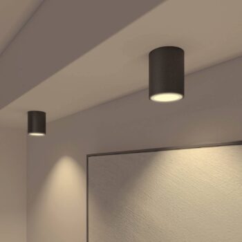 Stropné reflektory Calex Smart Halo Spot LED, čierne