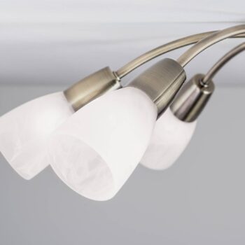 Stropné svetlo Tullo 7-plameňové mosadz starožitná