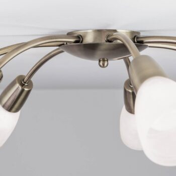 Stropné svetlo Tullo 7-plameňové mosadz starožitná