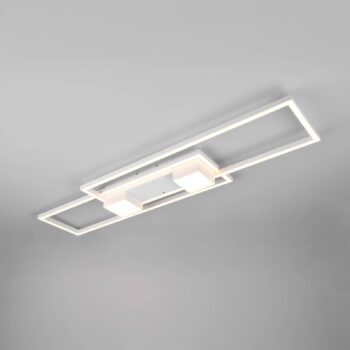 Stropné svietidlo Albany LED, biele, 100 x 28 cm, hliník, CCT, stmievateľné