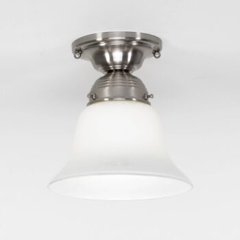 Stropné svietidlo Alena matný nikel tienidlo sklo