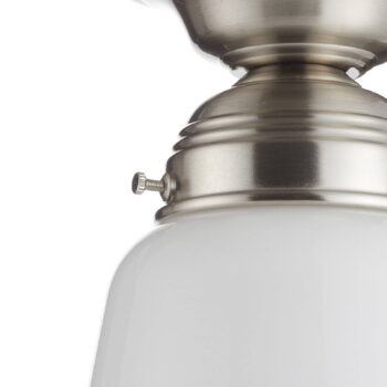 Stropné svietidlo Alena matný nikel tienidlo sklo