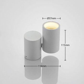 Stropné svietidlo Arcchio Gesina, 1-lampa, biela, hliník, 11,6 cm