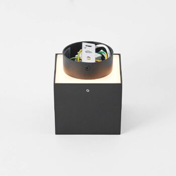 Stropné svietidlo Arcchio Walisa, 10 x 10 cm, čierne, GU10