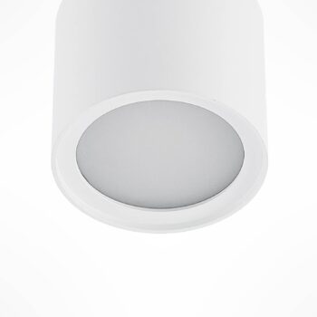 Stropné svietidlo Arcchio Walisa, Ø 10 cm, biele, difúzor, GU10