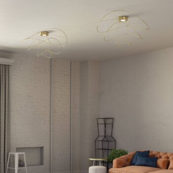 Stropné svietidlo Axolight Hoops 3 LED, zlaté