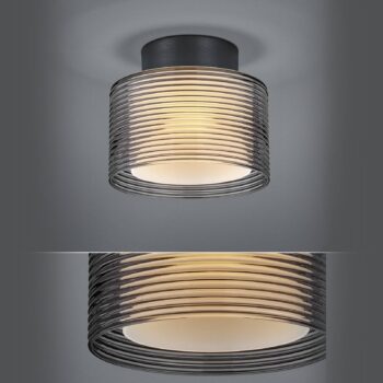 Stropné svietidlo BANKAMP Grand Groove LED, Ø 20 cm