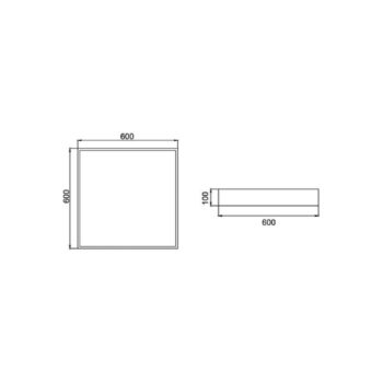Stropné svietidlo BRUMBERG LED Biro Square, zapínanie/vypínanie,
