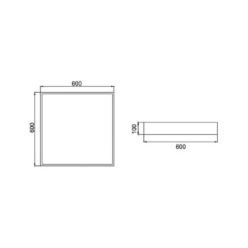 Stropné svietidlo BRUMBERG LED Biro Square, zapínanie/vypínanie, čierne,
