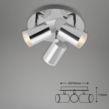Stropné svietidlo Banyo Splash, IP44, 3-plameňové