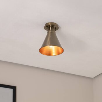 Stropné svietidlo Berceste N-679, antická meď, kov, Ø 20 cm