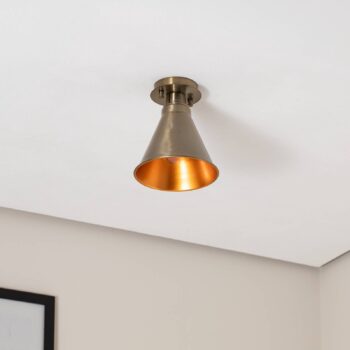 Stropné svietidlo Berceste N-679, antická meď, kov, Ø 20 cm
