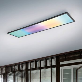 Stropné svietidlo Beta LED, dĺžka 119 cm, čierne, RGBW, CCT