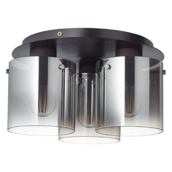 Stropné svietidlo Beth s dymovým sklom 3-plameňové