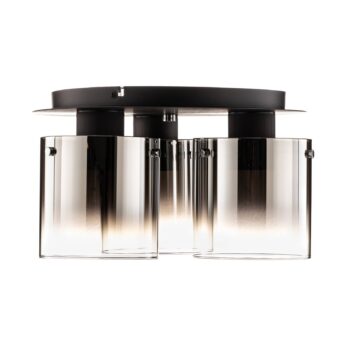 Stropné svietidlo Beth s dymovým sklom 3-plameňové