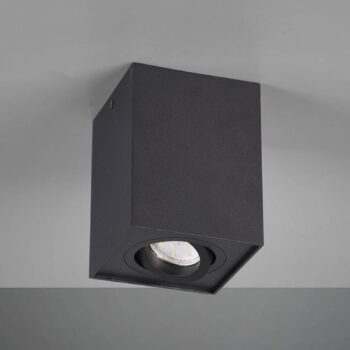 Stropné svietidlo Biscuit, 1-plameňové, čierne