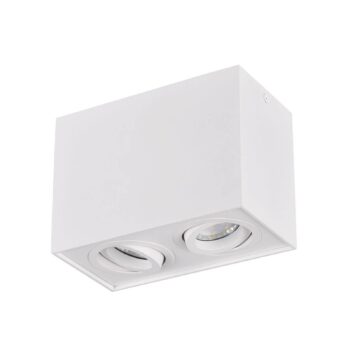 Stropné svietidlo Biscuit, dvoj-plameňové, biele