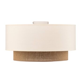Stropné svietidlo Boho, Ø 45 cm, ecru/juta
