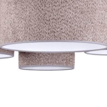 Stropné svietidlo Boucle so štyrmi tienidlami na lampu, sivé