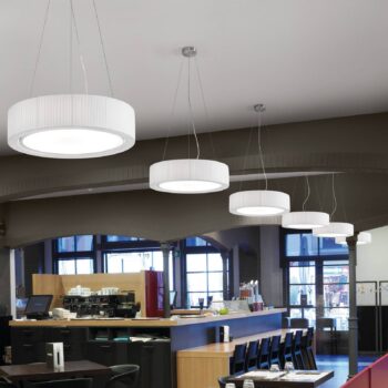 Stropné svietidlo Bover LED Urban, strieborná/biela, Ø 60 cm