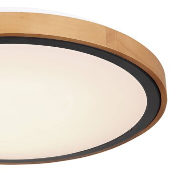 Stropné svietidlo Bruno LED s dreveným rámom CCT Ø 44 cm