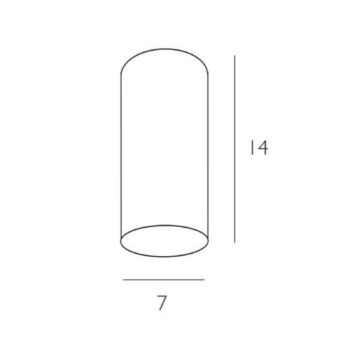 Stropné svietidlo Casablanca Tube, Ø 7 cm, pätica E14