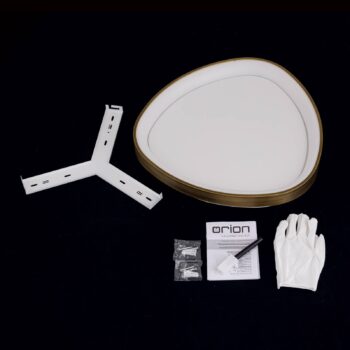 Stropné svietidlo Charlie LED, Ø 45 cm, opálovo biela, farba starožitnej