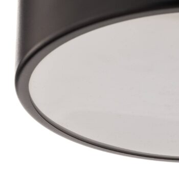 Stropné svietidlo Cleo 300, IP54, Ø 30 cm čierne