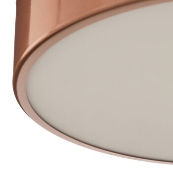 Stropné svietidlo Cleo 400, meď, senzor, IP20, Ø 40 cm, kov