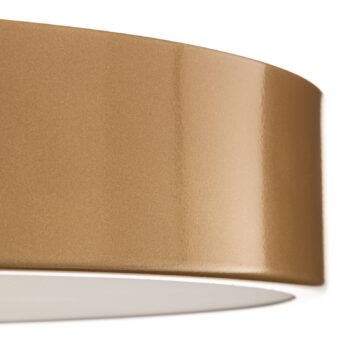 Stropné svietidlo Cleo 500, zlaté, senzor, IP20, Ø 50 cm, kov