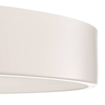 Stropné svietidlo Cleo 600, biele, senzor, IP20, Ø 60 cm, kov