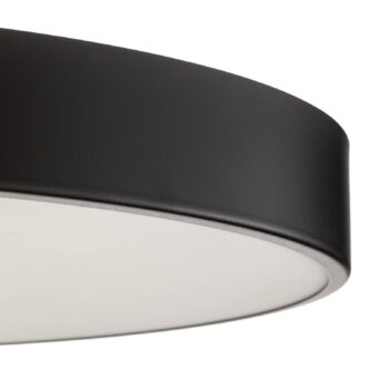 Stropné svietidlo Cleo 800, čierne, senzor, IP20, Ø 78 cm, kov