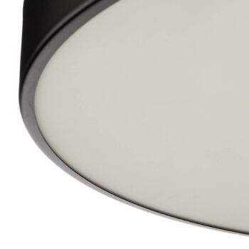 Stropné svietidlo Cleo 800, čierne, senzor, IP20, Ø 78 cm, kov
