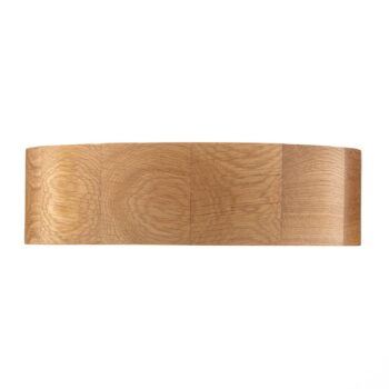 Stropné svietidlo Cleo DR275, IP20, senzor, Ø 28 cm, dubové drevo