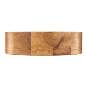 Stropné svietidlo Cleo DR275, IP54, Ø 27,5 cm, dubové drevo, E27